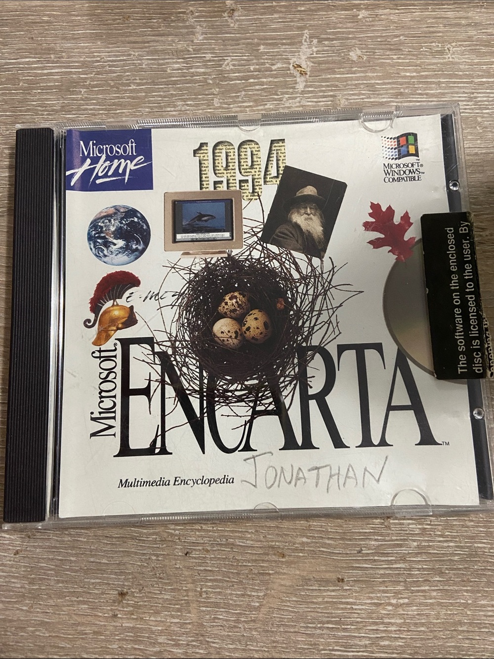 Microsoft Encarta CD 1994 Edition For Windows Encyclopedia Disc